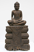 9. Sitting Buddha - Wood - H.68cm, W:34cm,W:9,4kg - USD680 -