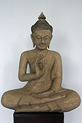 016 Sitting Buddha - Wood - H. 52cm, W. 40cm, 5.5kg - USD450 -