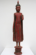 67. Buddha standing - Post Angkorian Style - Wood - Height:1,02m, W:20cm, W:7,5kg - USD680 -