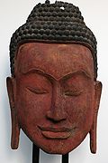 01 Buddha's masque - Wood - H:87cm, W:58, W:23kg - USD2200 -