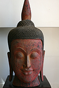 Buddha,s Head - Wood - H:52cm, W:25cm, W:4,5kg - USD 280 -