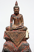 036- Sittig Buddha - Wood - H:40cm, W:23cm, - USD 230 -